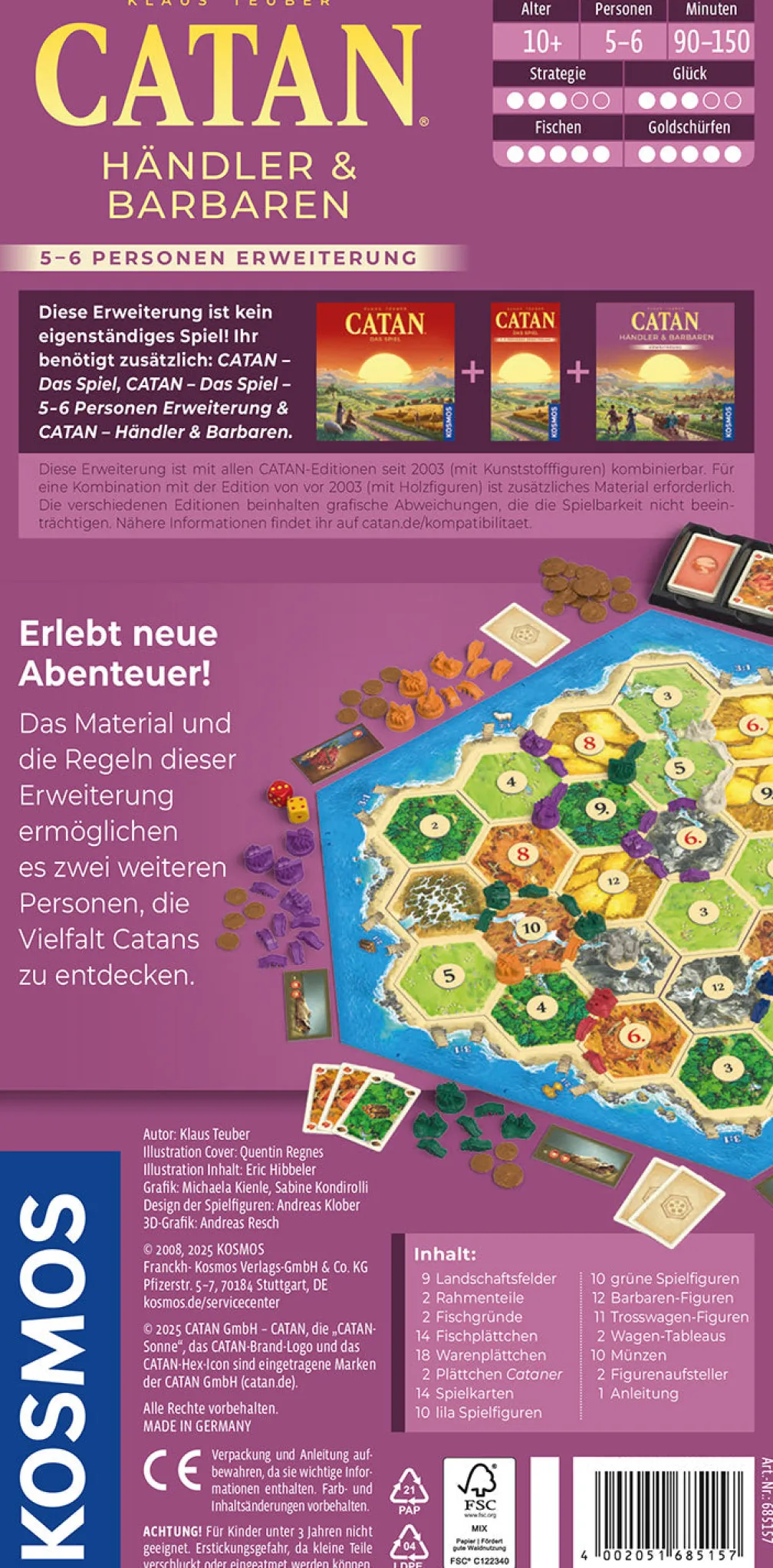 CATAN - Händler & Barbaren - 5-6 Personen Erweiterung