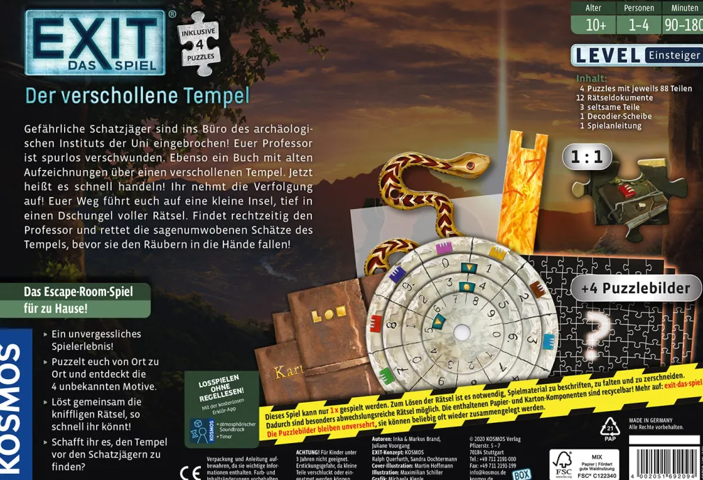 EXIT® - Das Spiel + Puzzle: Der verschollene Tempel
