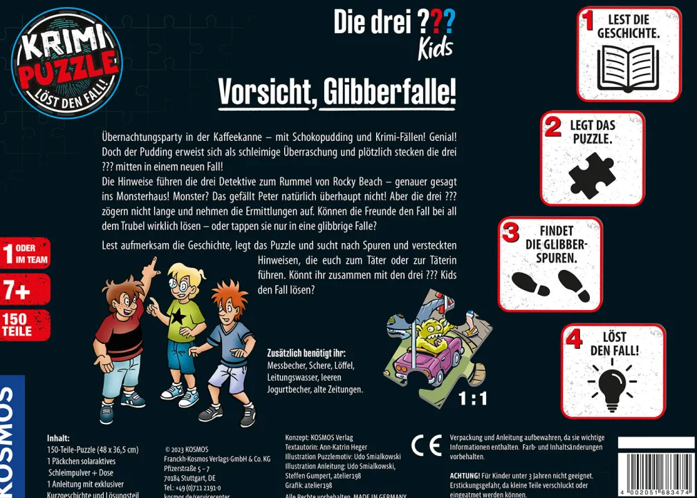 Krimi-Puzzle: Die drei ??? Kids - Vorsicht, Glibberfalle!