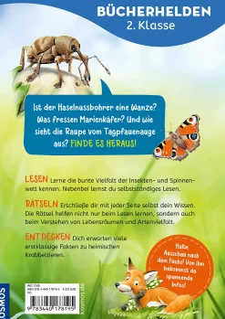 Lesen lernen mit Naturrätseln, Bücherhelden 2. Klasse, Insekten & Spinnen