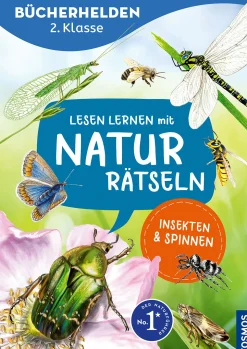 Lesen lernen mit Naturrätseln, Bücherhelden 2. Klasse, Insekten & Spinnen