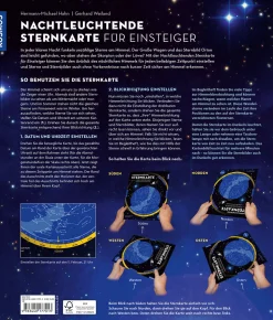 Nachtleuchtende Sternkarte für Einsteiger