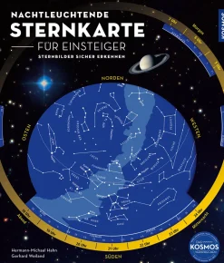 Nachtleuchtende Sternkarte für Einsteiger