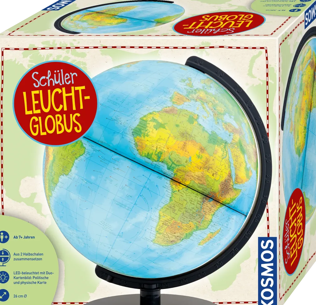 Schüler-Leucht-Globus (Selbstmontage)